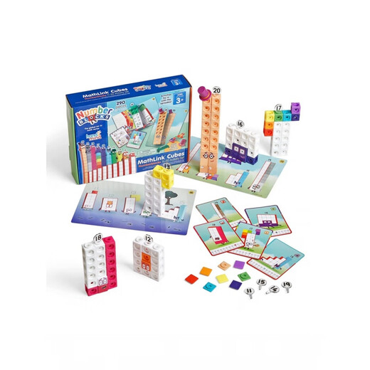 Mathlun American LR Learning Resources Mathlink Cube Digitale Bausteine Numberblocks Kinderspielzeug 3 Jahre alt + LR -Farbwürfel 100 Stück Amerikanische Version