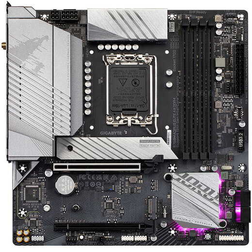 技嘉（GIGABYTE）小雕WIFI B760M AORUS ELITE AX D4 主板支持CPU 13600KF 13700KF 12600KF Intel B760 LGA 1700