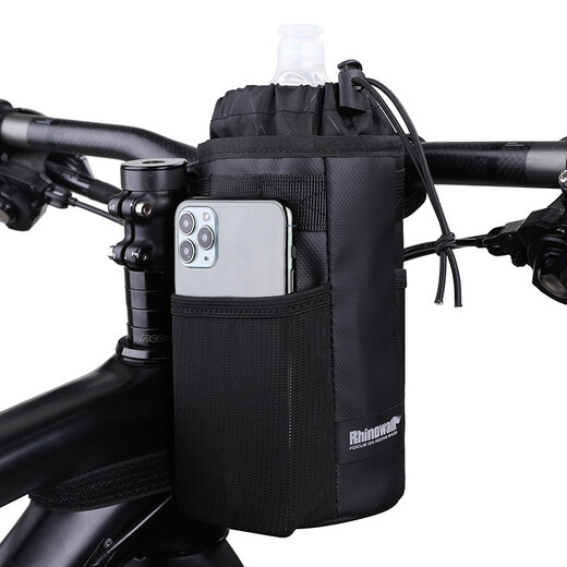 Rhinowalk Rhino Walking Cycling Water Bottle Bag Mountain Bike Handlebar Bag Portable Road Bicycle Water Bottle Bag Front Pendant Bag Mobile Phone Bag RK1900B Black Pocket Bag