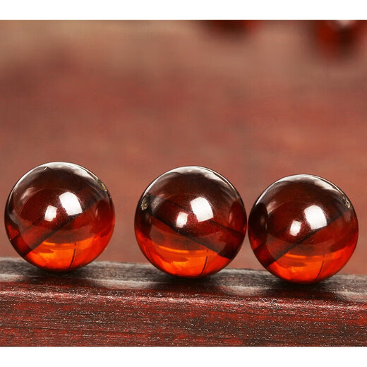 Fat Donglai's same style Valentine's Day gift amber single bead natural blood amber loose bead single round bead blood amber round bead 8mm/piece (small hole)