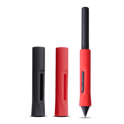 WACOM数位板CTL472 672 6100 CTH490 690防摔笔套加粗加重握笔器 ctc4110/6110专用笔套-黑色 0x0cm