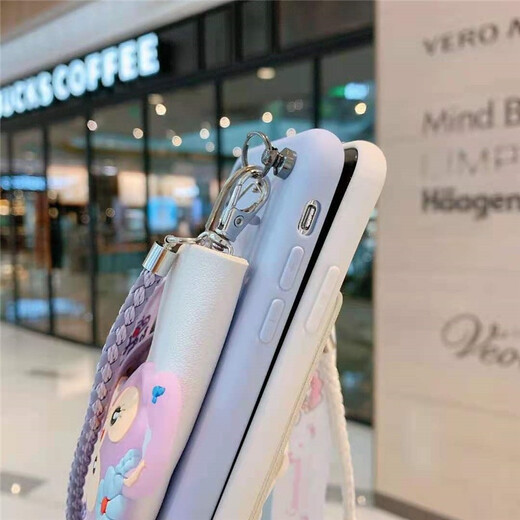 领悍 卡通星黛露适用于华为手机壳插卡包零钱包玉桂狗手提绳兔子卡通男女款 白色玉桂狗-插卡包+手绳+斜挎挂绳  华为mate60pro/mate60pro+