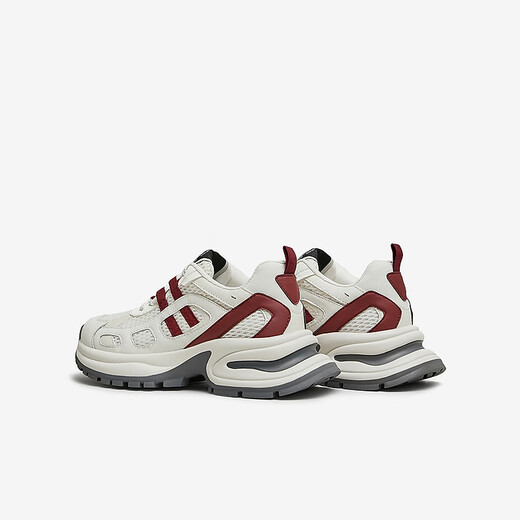 Heshe (tata) Chaussures de papa à semelles épaisses pour femmes Mesh des chaussures de sport extérieur respirant chaussures de randonnée Qiuxin wt701cm4 gris / argent / noir 34