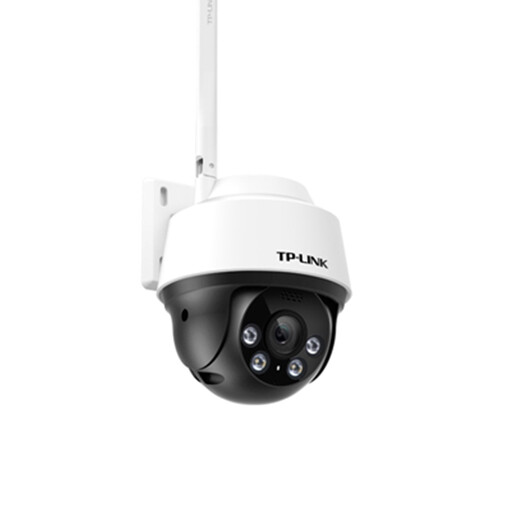TP-Link Surveillance Camera Utilisation de la maison, Polo Polo imperméable extérieure sans fil, vision à distance à distance, vision nocturne infrarouge à 360 degrés à 360 degrés Moniteur de version cardan rotative [LenS unique | Écran unique] 4 millions de versions standard, pas de mémoire [mise à niveau gratuite vers la carte 32 Go]
