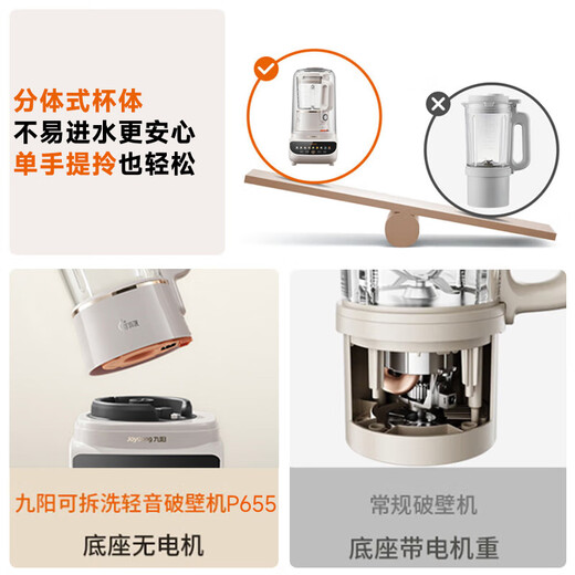 九阳（Joyoung）破壁机家用隔音罩豆浆机多功能轻音1.5L升大容量可拆巴氏杀菌预约免煮2025新款五谷杂粮国家补贴 【轻音低至43分贝】P655