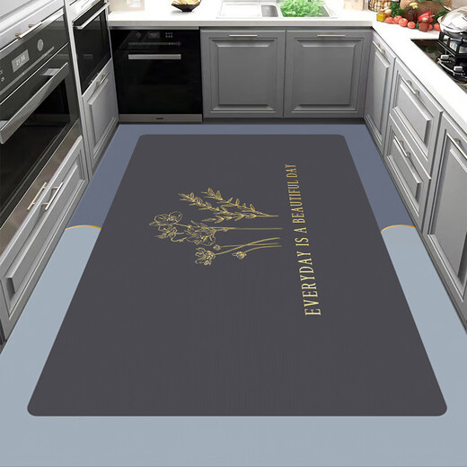 Dongyunlu 2024 new kitchen floor mat silicone bottom kitchen special floor mat absorbs water, oil, and non-slip No. 2 80*160 cm