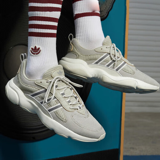阿迪达斯 （adidas）三叶草男鞋女鞋夏季运动鞋网面透气跑步鞋复古老爹鞋休闲鞋JQ3927 JH7354/灰绿 36