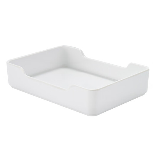 凯柏雅密胺火锅盘子白色塑料仿瓷餐具烧烤自助烤肉餐盘配菜盘可叠加商用 13063白色