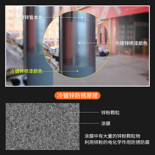 Mike cold galvanized self-spray paint, anti-rust, anti-corrosion and wear-resistant, high zinc content, salt spray-resistant hand spray paint, paint and coating 450ml