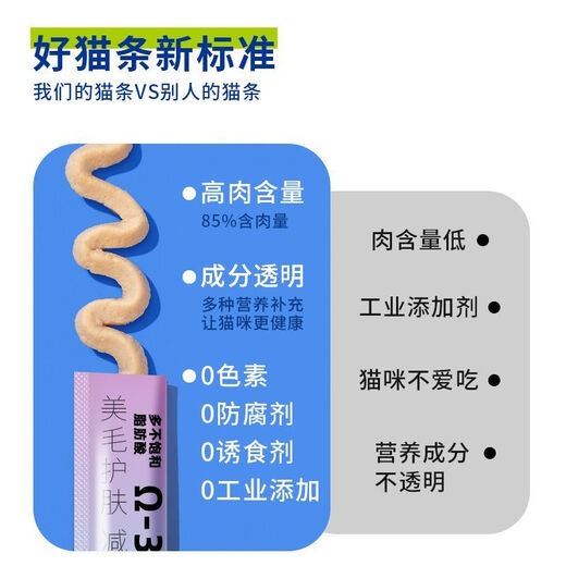 CLCEY fish oil cat strips make cats beautiful and shiny, prevent shedding and prevent hair loss. No feed attractant is added for adult cats to increase fattening hair and cheek nutrition. Three flavors. The nutrition is more healthy and delicious 3