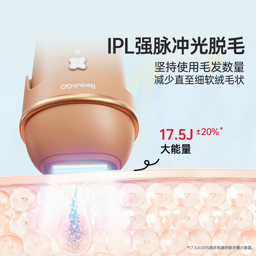 Beautigo hair removal device ice cream Hengbing big energy household use whole body hair removal birthday gift milk coffee-Petit set