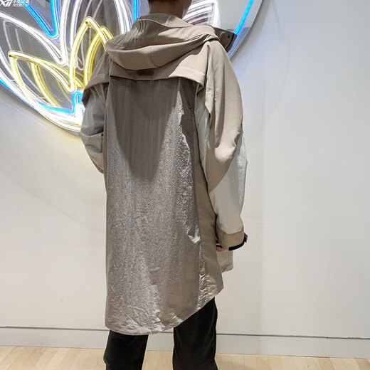 阿迪达斯 （adidas）叶草外套男士秋季新款连帽防风运动服健身训练上衣休闲中长款夹克 HE6623 XS