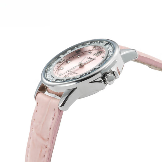 卡西欧（CASIO）手表女士SHEEN简约休闲时尚学生防水考试指针石英手表送女友礼物 LTP-1391L-4A粉色皮带