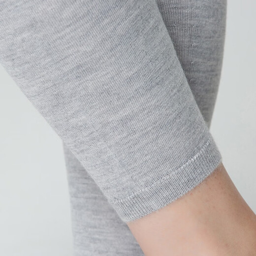 Factivewake yijue Pure Cachemire sous-vêtements et femmes peignés 68 Camions minces de sous-vêtements en cachemire et pantalon d'automne Set Men's Round-Light-Light Grey-Reguar M