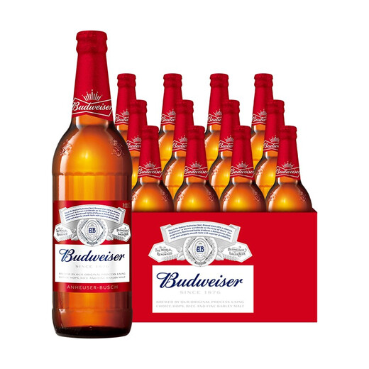 百威拉格啤酒经典600ml*12瓶啤酒整箱装 