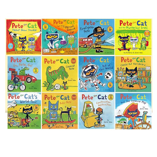 Pete die Katze Ich liebe meine weißen Schuhe Pete Katze Kinder Emotion Management Persönlichkeit Kultivierung Wu Minlan Ivy Dad Buch Liste Original English Bilderbuch Roboter Pete Pete Katze