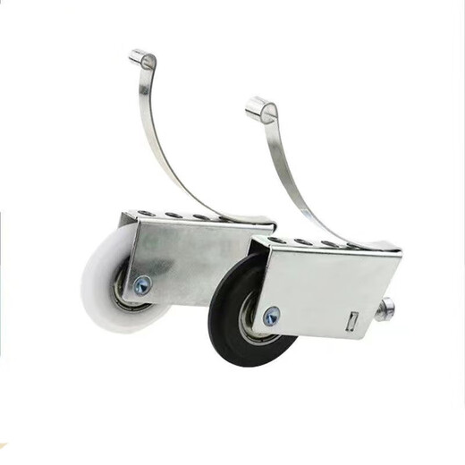 Aluminum alloy frame sliding door upper and lower sliding door wardrobe glass sliding door adjustable floor pulley white concave and convex pulley black cam 1 set