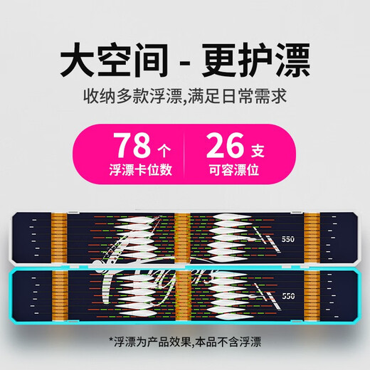 Xiaofengxian multifunctional float box ABS double-layer lengthened and widened large-capacity float line box anti-fall and pressure-resistant fish float storage box Blue and white ABS float box 55CM large-capacity ABS anti-fall box