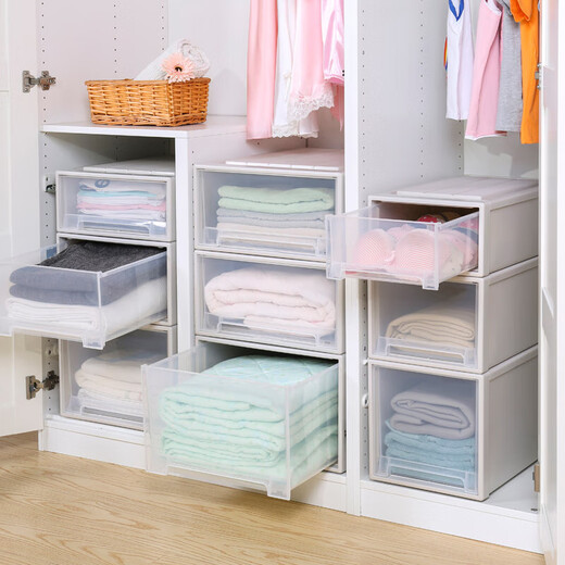 Storage cabinet drawer wardrobe plastic clothes storage cabinet storage cabinet baby combination multi-layer finishing cabinet thickened export Nordic meter 47 deep 3923 four packing bottom