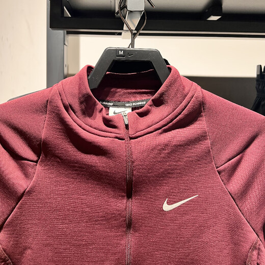 Nike (Nike) Sitio web oficial Camiseta de manga larga Spring Spring Spring Sportswear Running Fitness Stand Collar Top FB8565-681 Dark Red XL