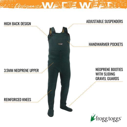 FROGG TOGGS men's waterproof fishing jumpsuit, professional outdoor wading equipment, forest green XX-Large