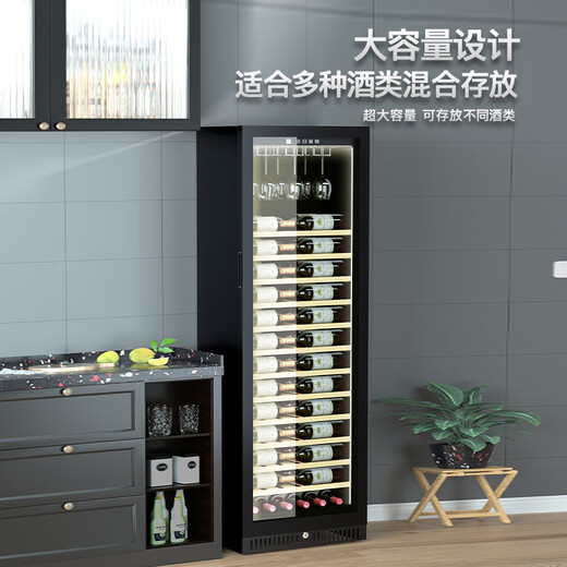 Curtis Compressor Constant Temperature Moisturizing Red Wine Cabinet Home Grape and Wine Box Ice Tea Refrigerator Bar Storage Tea and Red Wine All-in-One Cabinet with Lock Constant Temperature Wine Cabinet High 1.8 Meters Single Temperature Hanging Cup Model + 1.8 Meters High + Door Lock + Depth 580