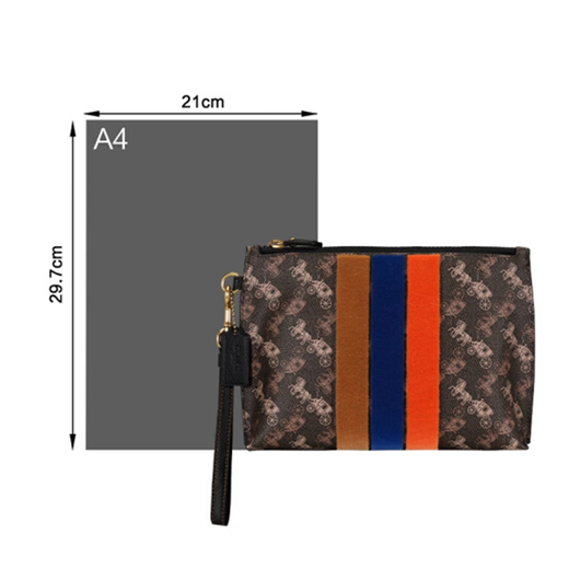Coach Men's and Women's Bags LOGO Printed Clutch Bags Counter Style Color Matching PVC Medium Presbyopia Handbag Chinese Valentine's Day Gift Valentine's Day Gift 88500B4AA8 Color Matching 25*16*5cm
