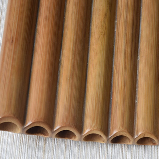 Peking traditionelles ethnisches Instrument Chinesische Panflute Bitterer Bambus Panflute Scheduling Sound 16 Tube G-Tuning Lack sendet goldene Samtbeutel