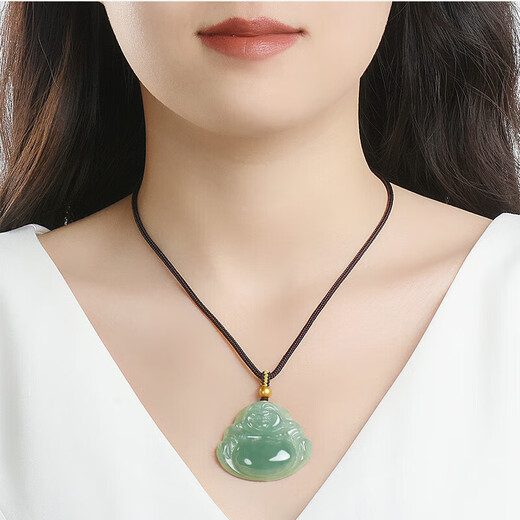 Phoenix Jewelry Natural Jade Jade Buddha Pendant Jade Pendant Women's Maitreya Buddha Jade Pendant Necklace Price Guarantee 11.11