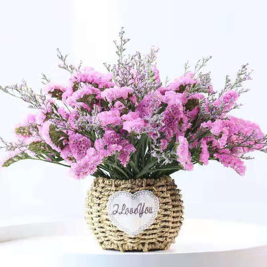 AIMAN Yunnan Flowers Dried Flower Bouquet Forget-Me-Not Lover Grass Combination Starry Living Room Real Flowers Flower Arrangement Home Furnishings Pink Red White + Grass About 30 pcs