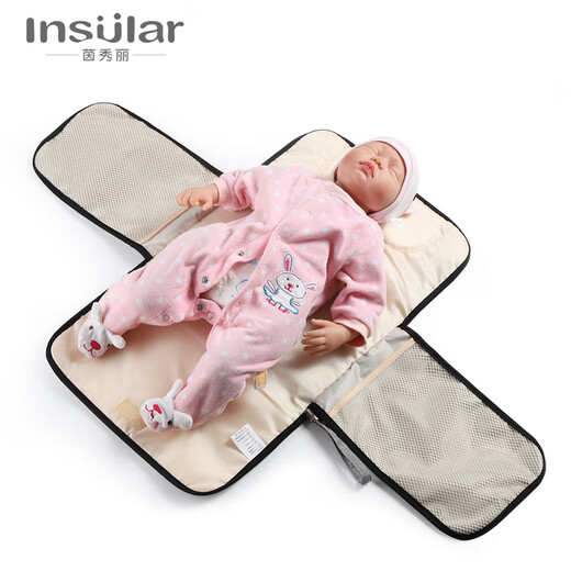 Inselbaby Windeln Pads für Babys Multifunktional tragbare Windelpolster für Windeln Aufbewahrungstaschen für Mutter- und Babyversorgungen Rauchwellen-Asche-Portierbabywindeln Pads