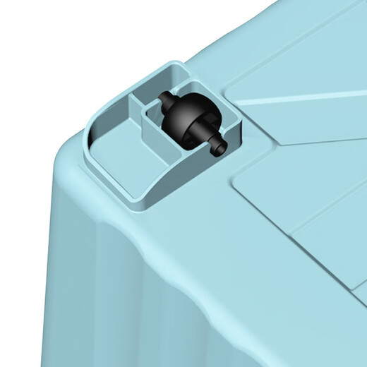 SPACEXPERT clothing storage box extra large plastic organizer car storage box 80L blue 1 pack with wheels