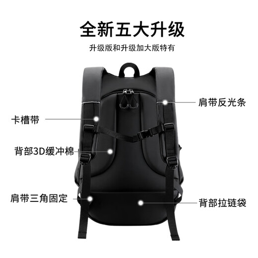 Albers Cycling Backpack Motorcycle Helmet Bag Full-face Helmet Backpack Motorcycle Touring Water-Repellent Large-Capacity Rider Motorcycle Equipment Upgraded Version Larger Black