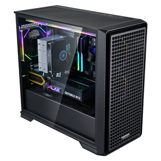 AMD/Lang Ruilong R5 9600X/9500F/RTX5060Ti graphics card game e-sports room assembly computer desktop computer host design rendering DIY assembly machine configuration three R5-9500F+RTX5060Ti 8G host kit