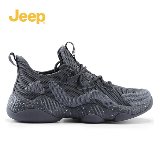 Jeep【防水二代】防水雨鞋男新品透气休闲男士户外防滑登山运动鞋子男 二代-灰色（店长推荐） 41