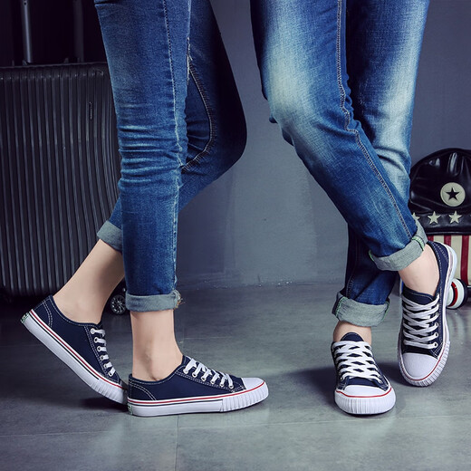 Lorenbon Canvas -Schuhe für Männer und Frauen Paarschuhe für Männer und Sommerschuhe für Männer für Männer und Frauenschuhe für Frühlings- und Sommerschuhe für atmungsaktive weiche alleinige Student -Laufschuhe [Bruchgröße] 6625 Blue 38 Frauenstil (normale Sportschuhe) (normale Sportschuhe)