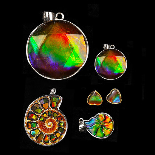 Mussel Canada natural class colored stone pendant S925 silver edge Li Juming colorful snail lucky gem happy gem large TF131