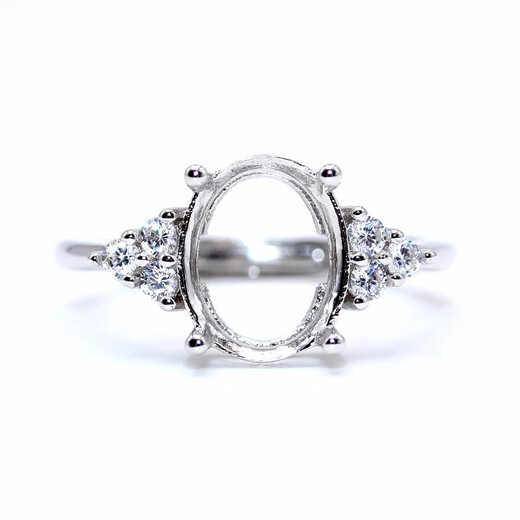 DL 1998 Fat Donglai same style 18k gold ring with empty support, simple ring support, Seiko female Korean version, K gold 9*11mm (white gold)