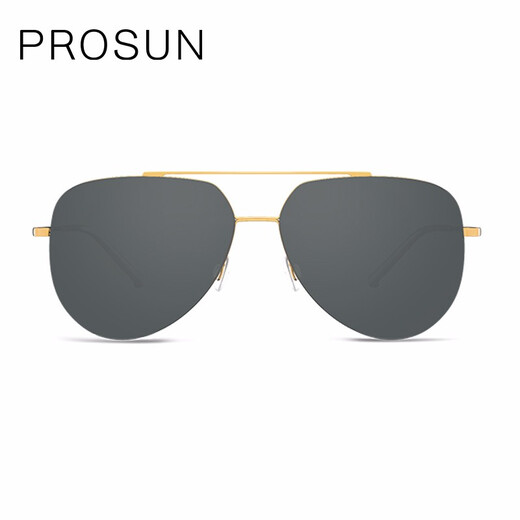 Baosheng New sunglasses for men and women, simple polarized sunglasses for pilots, steel wire metal driving mirror PS7027 C60 frame light gold
