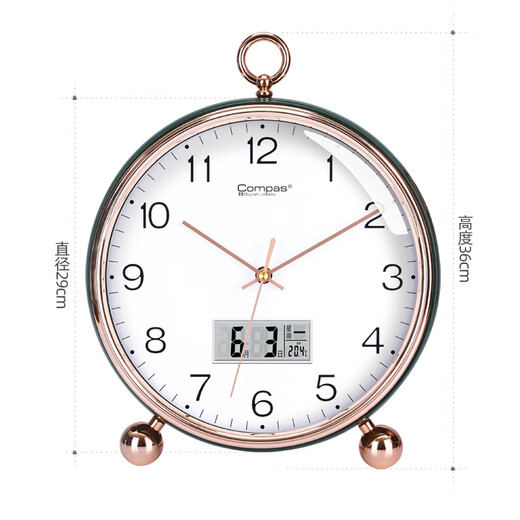 Kangbas simple table clock living room bedroom study desktop clock 2025 creative fashion table clock calendar quartz clock 3476Y calendar white (29 cm)