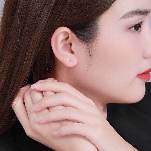 Trendy Acer modern PT950 platinum earrings for women, fashionable commuting, birthday gift for girlfriend, priced, one pair, about 0.65g