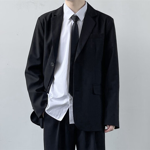 星禾莱DK制服一套休闲西装男套装痞帅高校学生小西服男女班服外套学院风 西服+衬衫+长西裤+领*带 L 110-128斤
