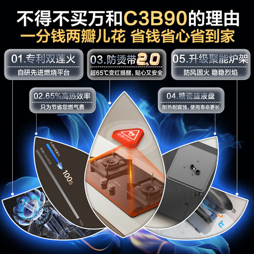 万和（Vanward）烟灶热三件套 侧吸式抽油烟机 23m³大吸力 自清洁免拆机 嵌入式燃气灶 燃气热水器 家用厨房套装 【三件套B】DJ738+5.2双莲火+12升水气 天然气