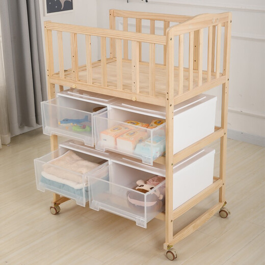 Beste Liebe Multifunktionales Baby Windel Tisch Baby BB Schüttelbett Massivholz Neugeborene Kleideranpassung Berührungstischmassage und Badepflege Tisch Seitentafel Gestein Windel