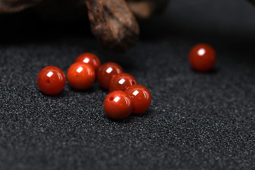 Zun cabinet 7A natural Sichuan Nanhong agate loose beads, flame red persimmon red agate beads, diy bracelets, cultural toys and accessories, preferred Nanhong 18mm one