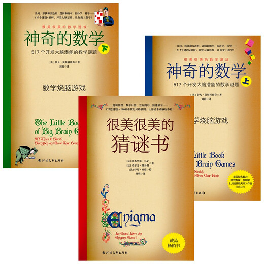 数学谜题系列（升级版3本）689个开发大脑潜能的彩绘数学谜题 解析 激发孩子数学兴趣