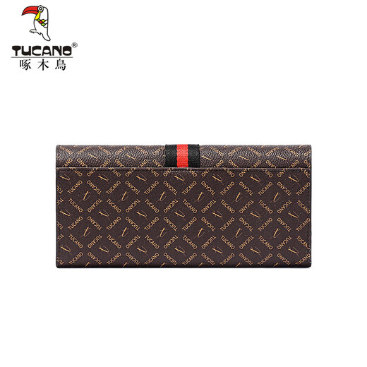 Woodpecker (TUCANO) wallet women's long wallet card bag two-in-one classic printed large capacity wallet practical birthday gift girlfriend