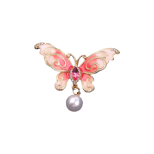 Butterfly Brooch Summer Pink Pin Accessories Lapel Pin Clothing Accessories Tassel Brooch Pink Brooch