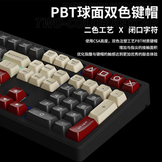 前行者Z108cherry樱桃轴机械键盘无线有线蓝牙三模高颜值客制化游戏电竞办公平板台式电脑手机通用 罗马87键-RGB【无线有线蓝牙三模版】 樱桃cherry MX RGB【茶轴-全键热插拔】