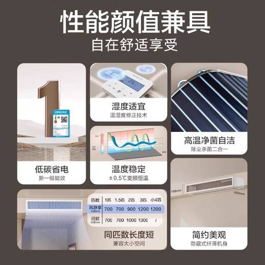 Gree air conditioner large 3 HP duct machine frequency conversion cooling and heating large 2 HP central air conditioner living room and bedroom 4 HP embedded large 1.5 HP ceiling type wind quiet enjoyment large 1 HP first class frequency conversion heating and cooling duct machine with installation package